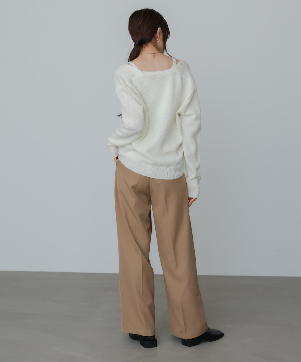 ツータックパンツ