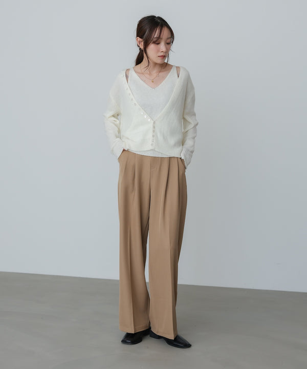 ツータックパンツ