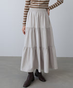 ピーチスキンティアードスカート