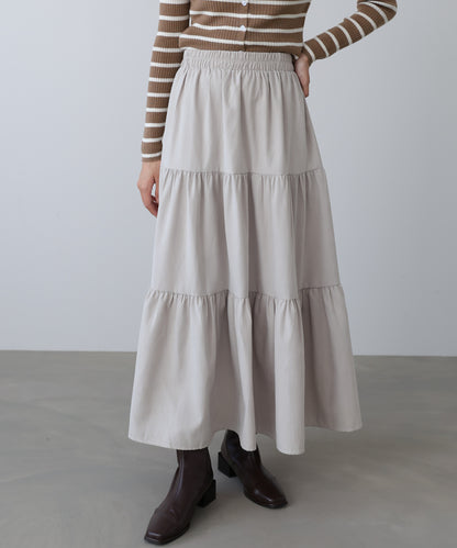 ピーチスキンティアードスカート