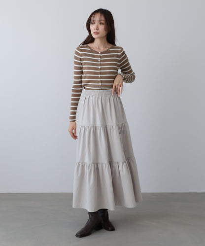 ピーチスキンティアードスカート