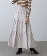 ピーチスキンティアードスカート