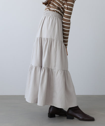 ピーチスキンティアードスカート