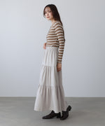 ピーチスキンティアードスカート