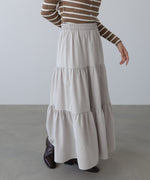 ピーチスキンティアードスカート