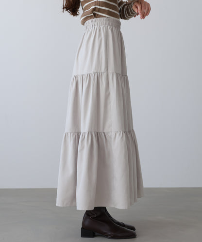 ピーチスキンティアードスカート