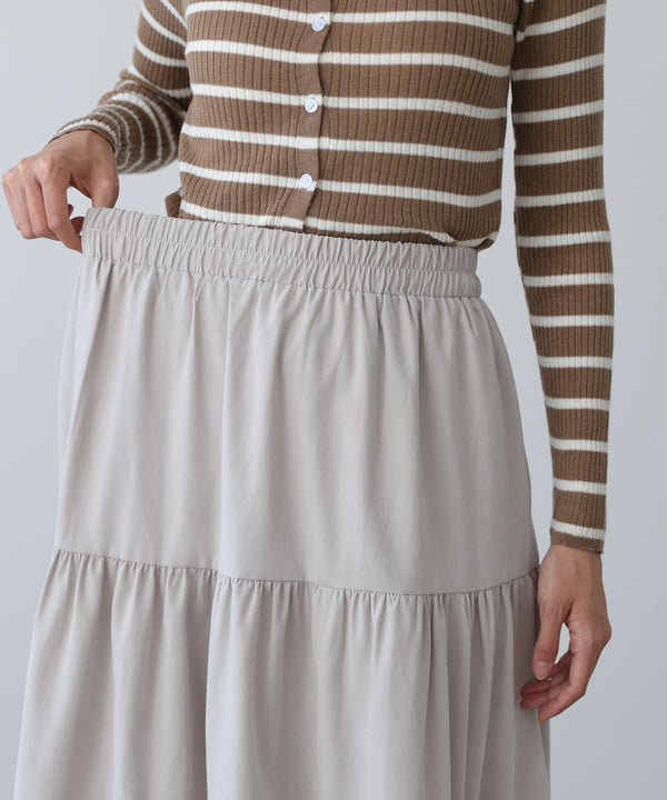 ピーチスキンティアードスカート