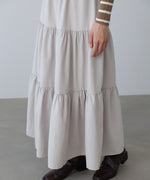 ピーチスキンティアードスカート