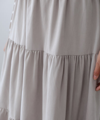 ピーチスキンティアードスカート