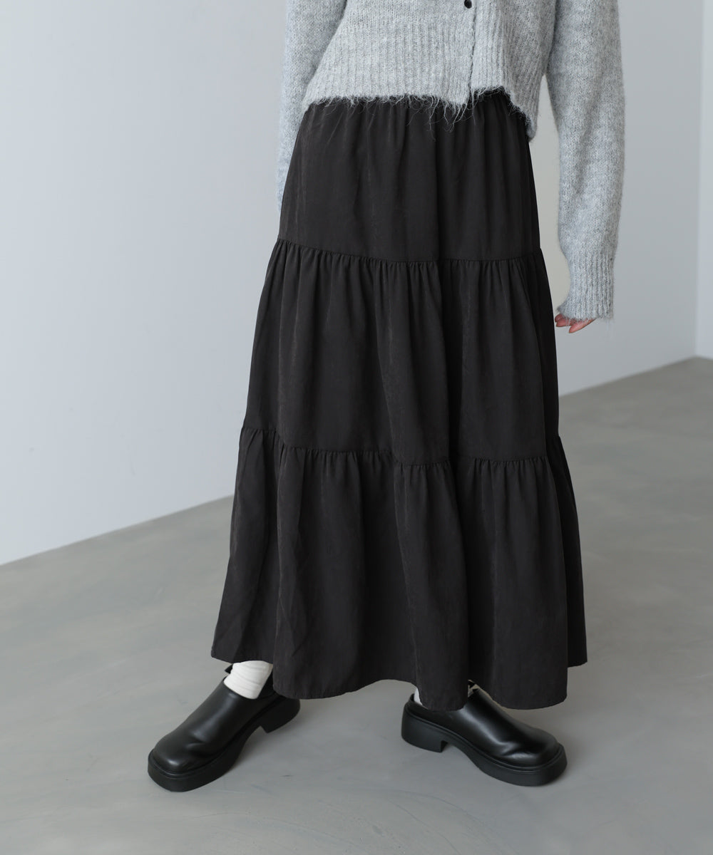 ピーチスキンティアードスカート