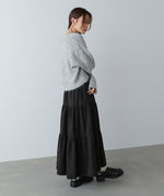 ピーチスキンティアードスカート