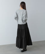 ピーチスキンティアードスカート