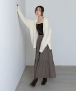 ピーチスキンティアードスカート