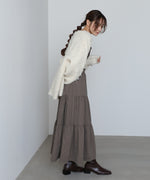 ピーチスキンティアードスカート