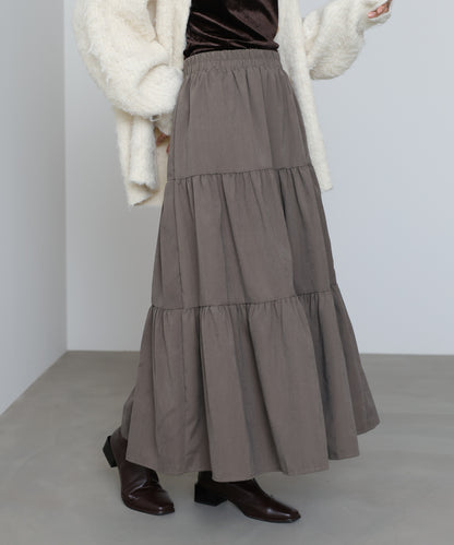 ピーチスキンティアードスカート