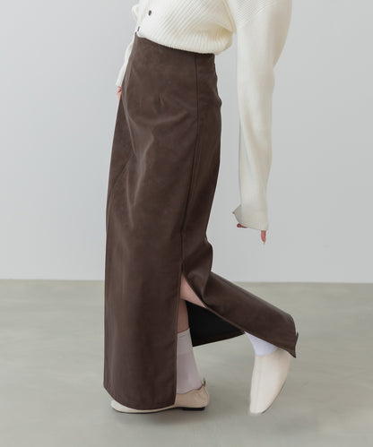 フェイクスエードスカート