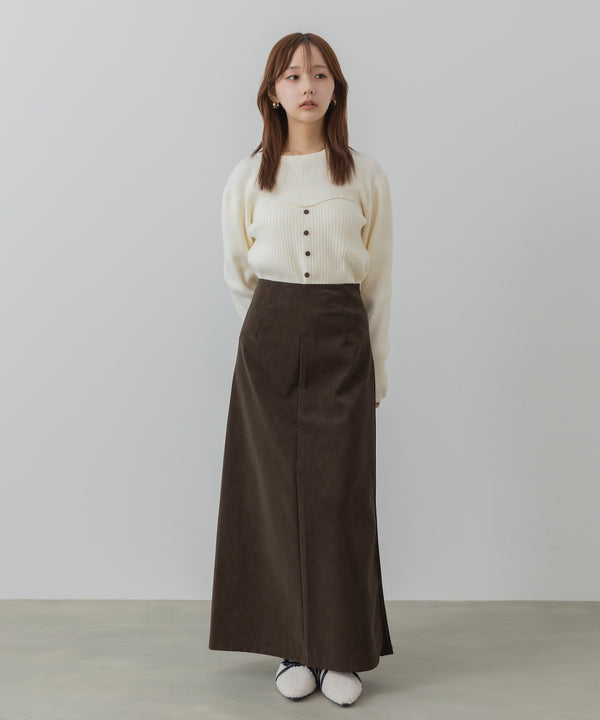 フェイクスエードスカート