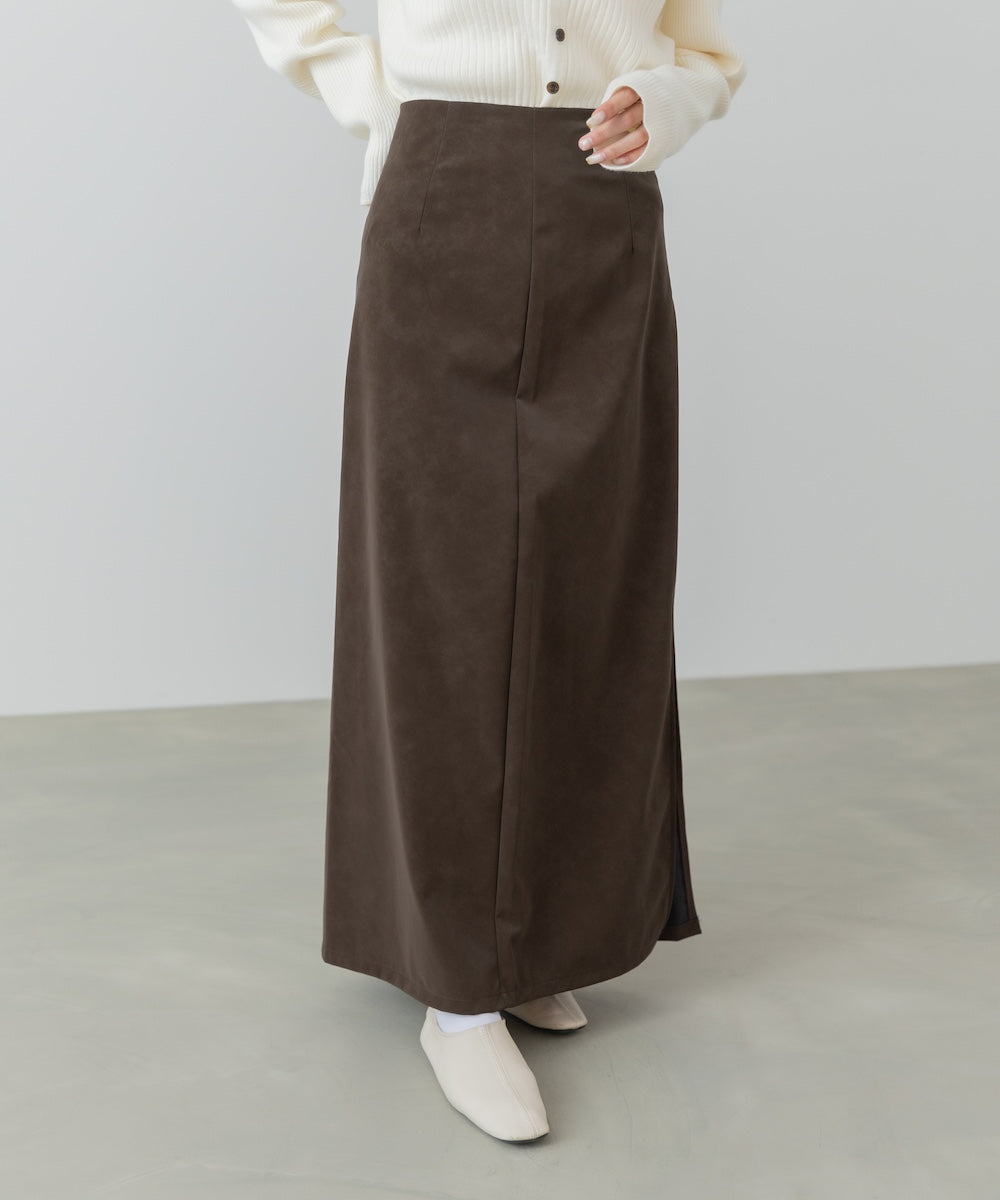 フェイクスエードスカート