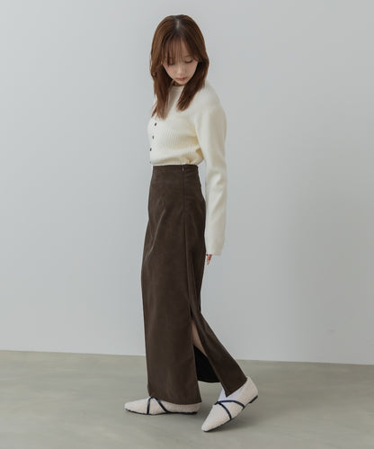 フェイクスエードスカート