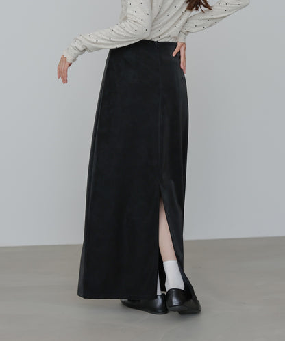 フェイクスエードスカート