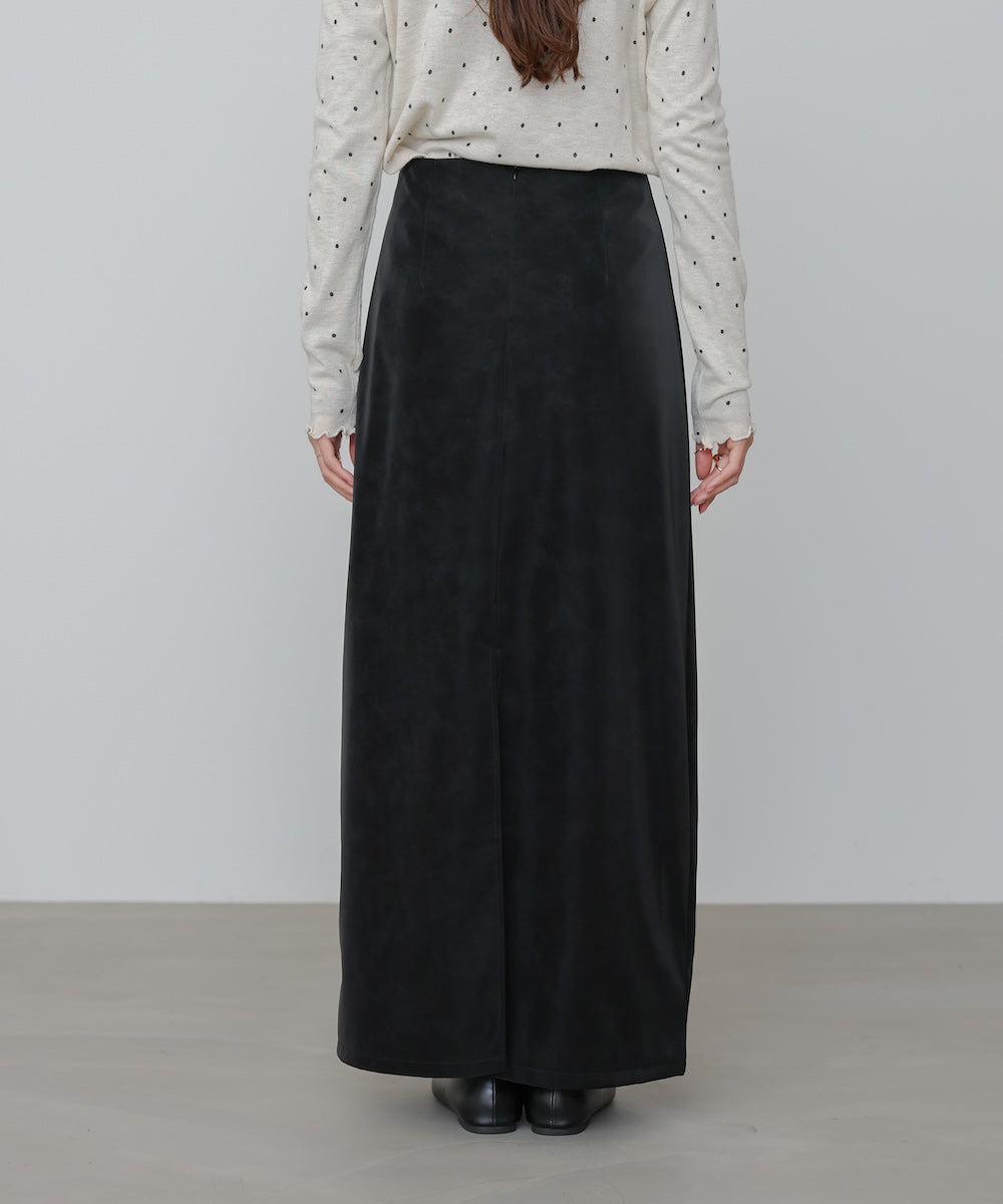 フェイクスエードスカート