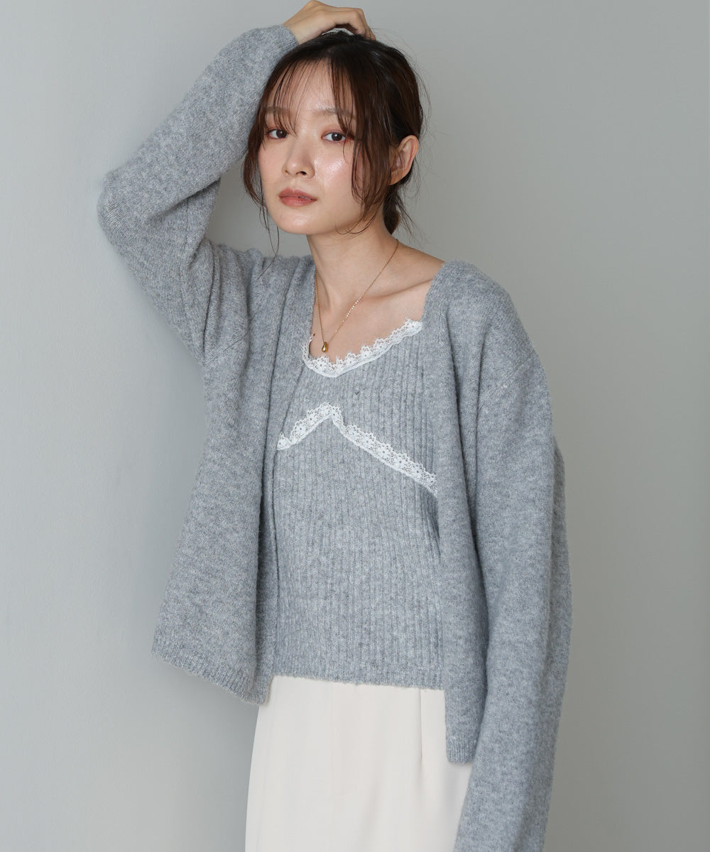 Bibiy DINER CARDIGAN グレー Fサイズ BIBIY. Tシャツ | ファッション
