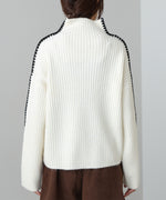 ライン配色ニットトップス