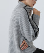 ライン配色ニットトップス