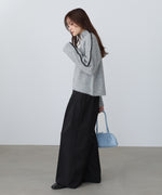 ライン配色ニットトップス