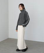 ライン配色ニットトップス