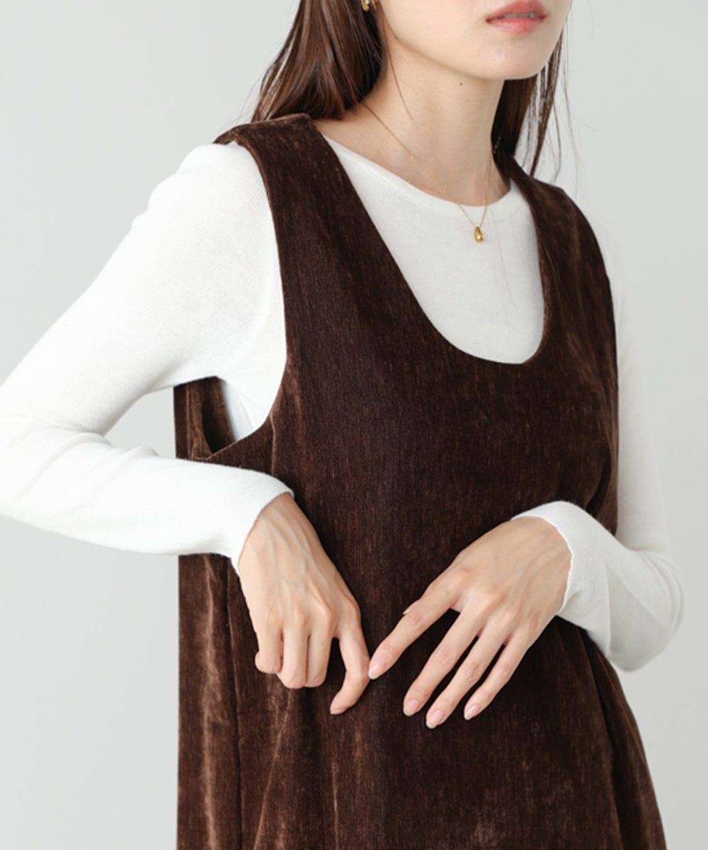 ベロアロングワンピース