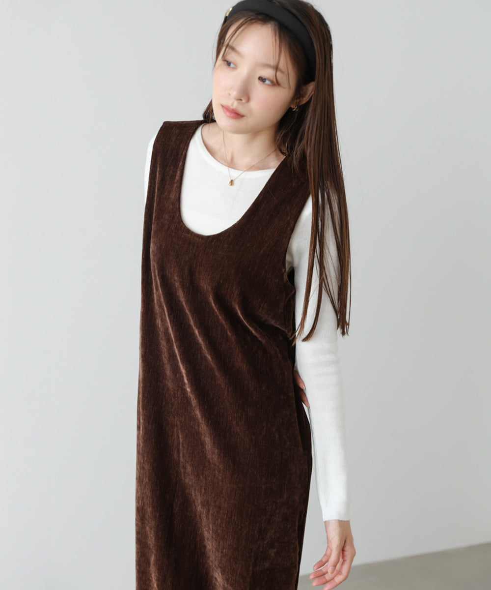 ベロアロングワンピース