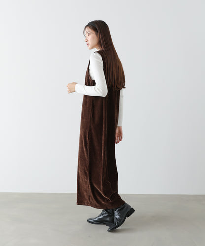 ベロアロングワンピース