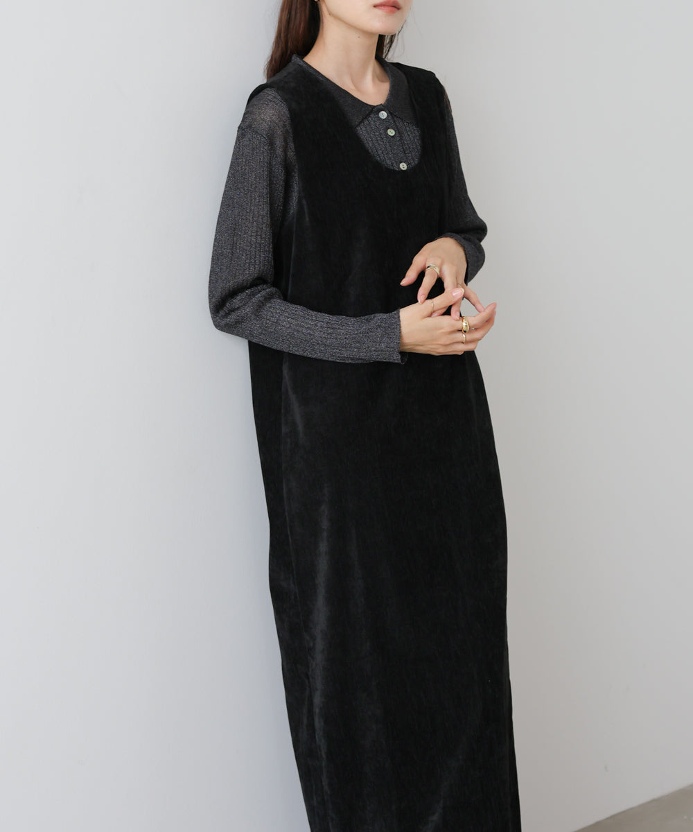 ベロアロングワンピース