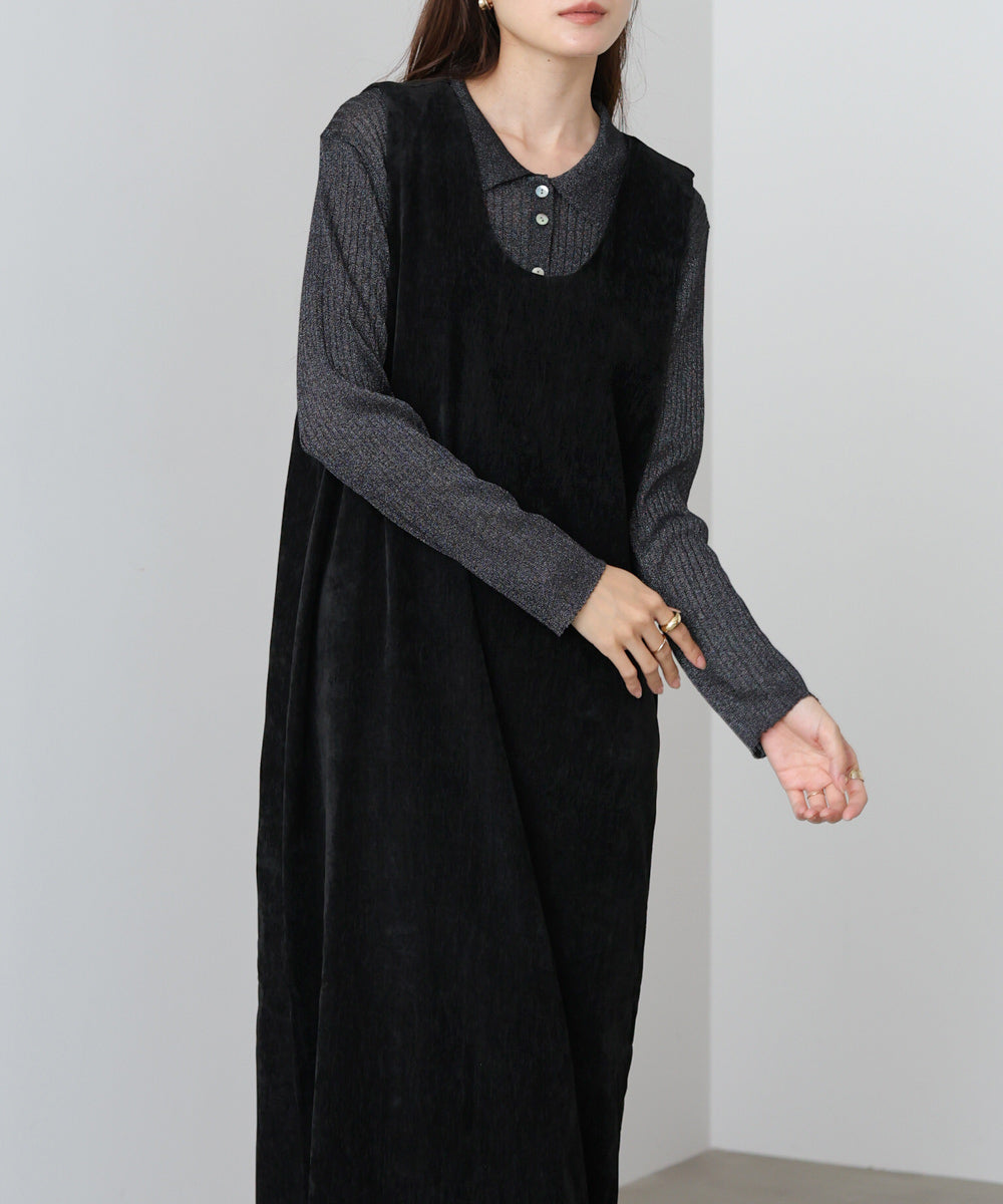 ベロアロングワンピース