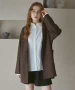 ウールライクテーラードダブルジャケット