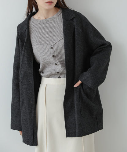 ウールライクテーラードダブルジャケット