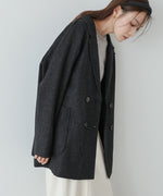 ウールライクテーラードダブルジャケット