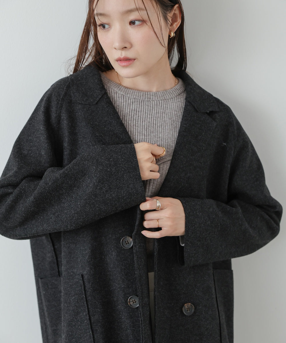 ウールライクテーラードダブルジャケット