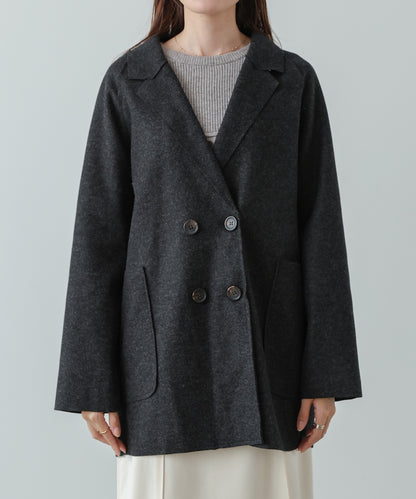 ウールライクテーラードダブルジャケット