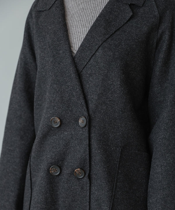 ウールライクテーラードダブルジャケット