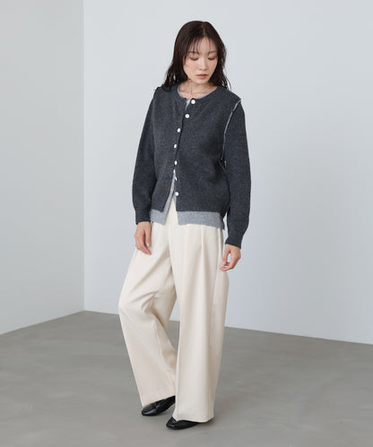 レイヤードライクニットカーディガン