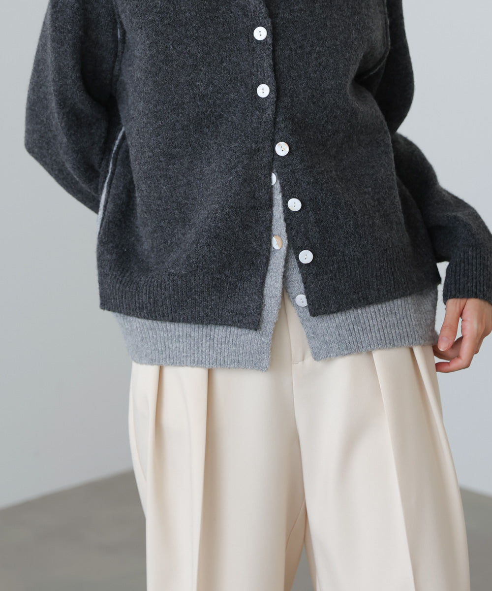 レイヤードライクニットカーディガン