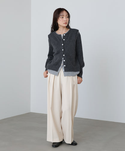 レイヤードライクニットカーディガン