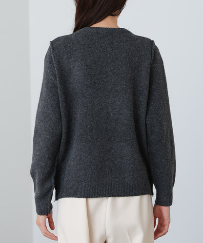 レイヤードライクニットカーディガン