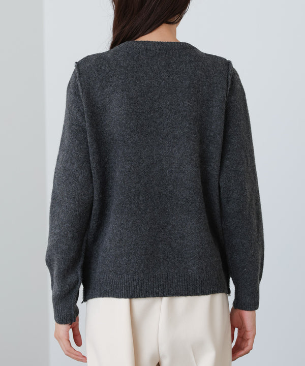 レイヤードライクニットカーディガン