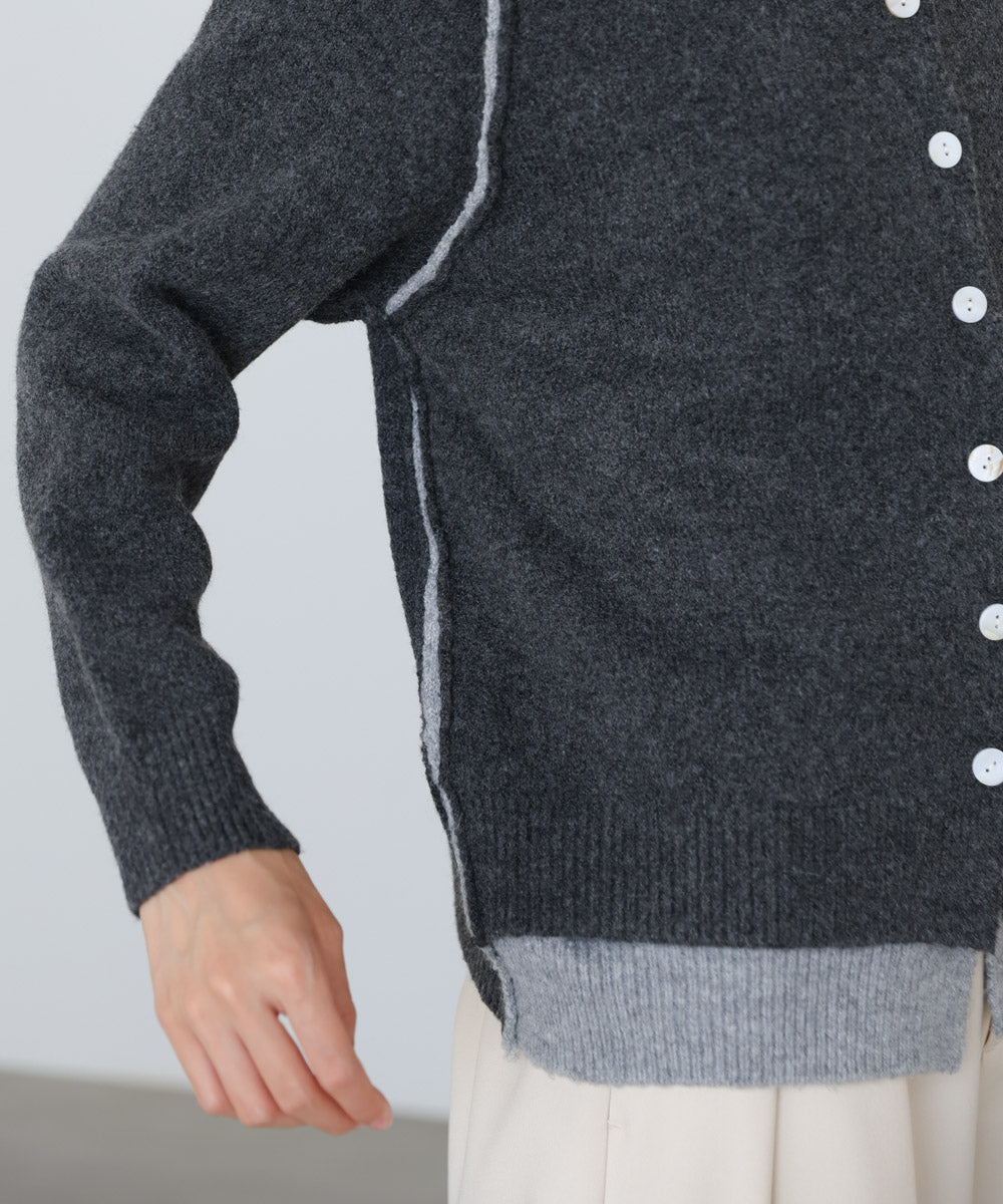 レイヤードライクニットカーディガン