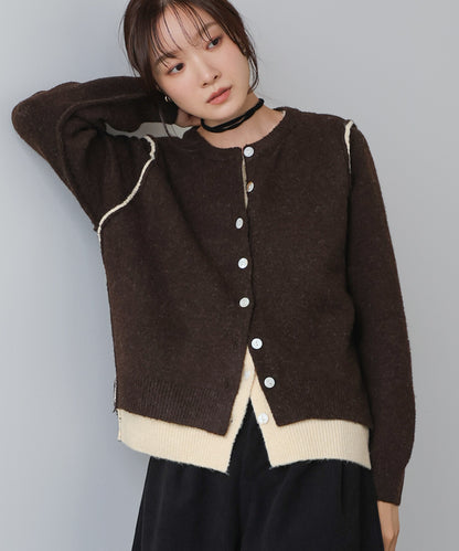 レイヤードライクニットカーディガン