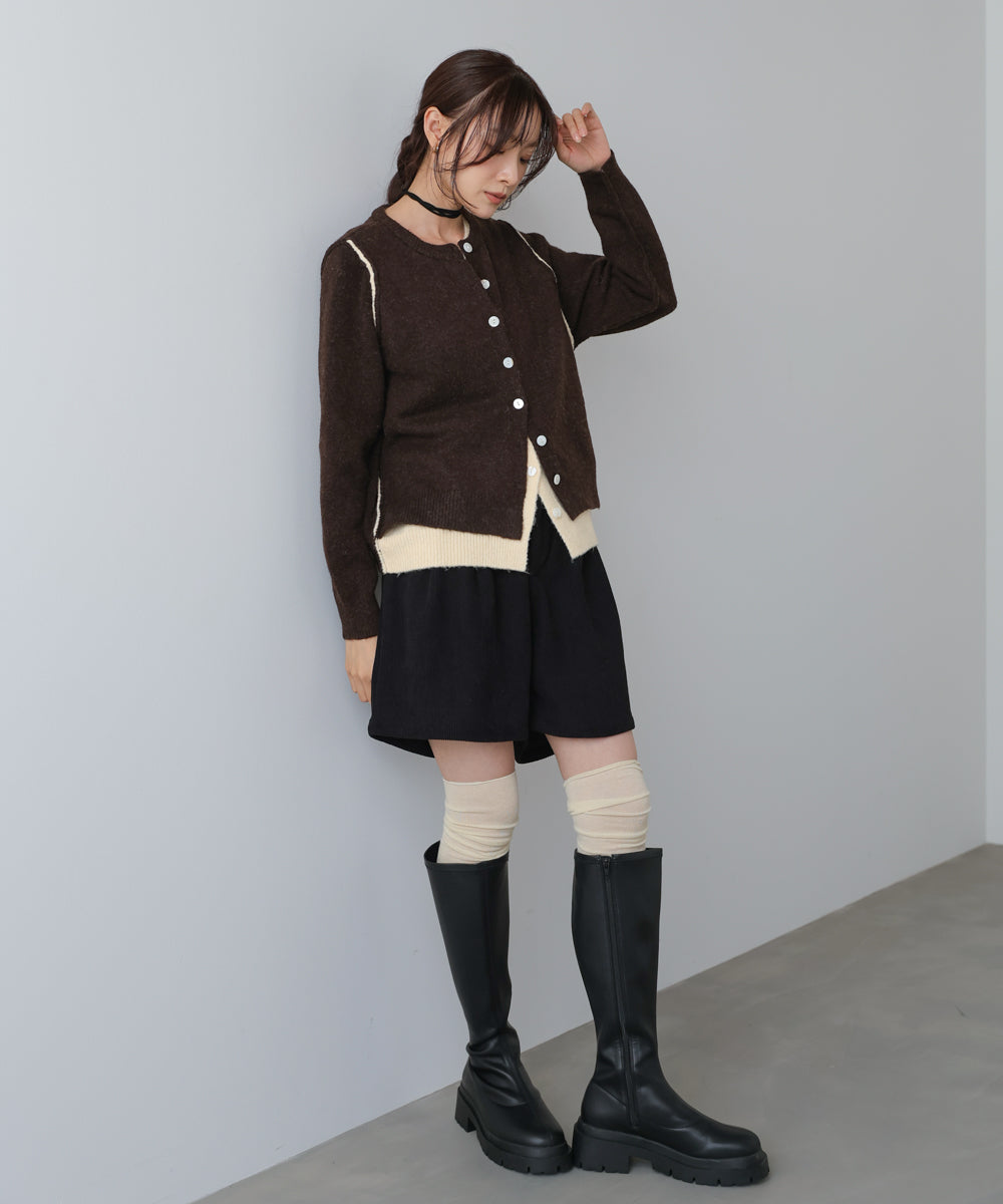 レイヤードライクニットカーディガン