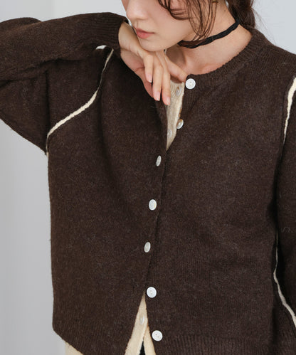 レイヤードライクニットカーディガン